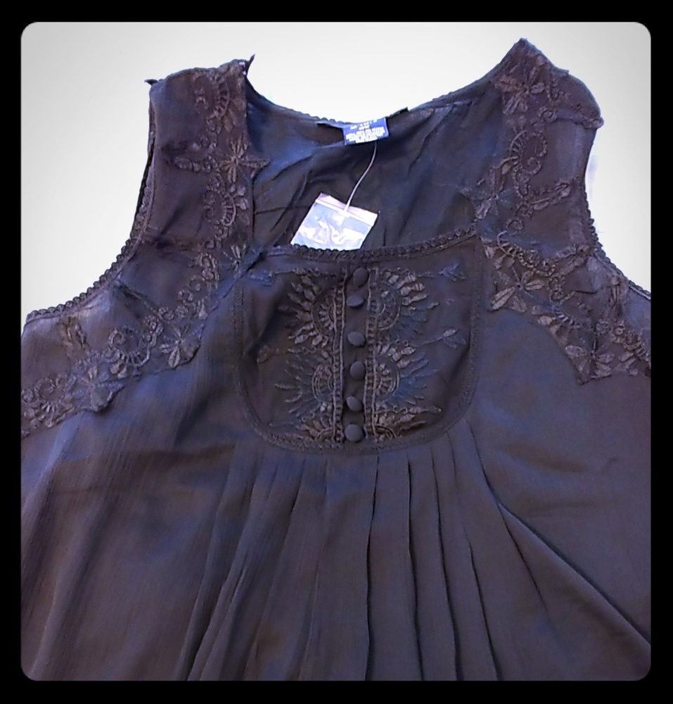 18W Denim 24/7 layered sleeveless top